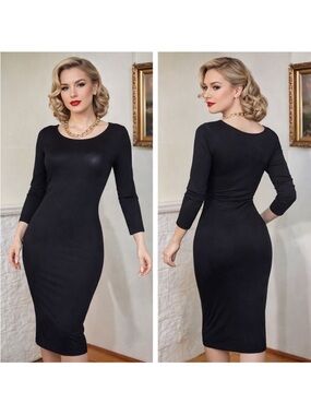 Sexy Bodycon Little Black Dress LBD